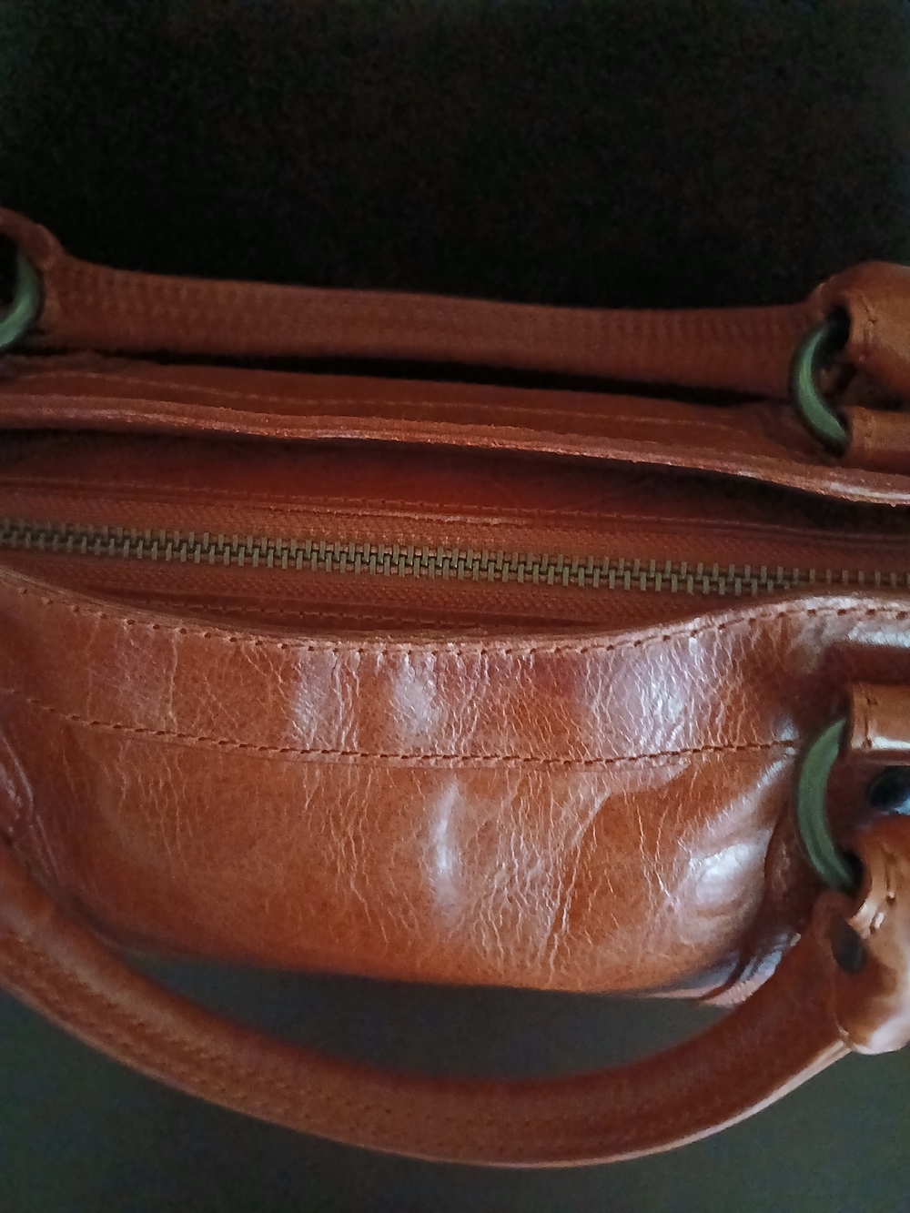 Frye Burnt Orange Leather Satchel NWT - Picture 5 of 7